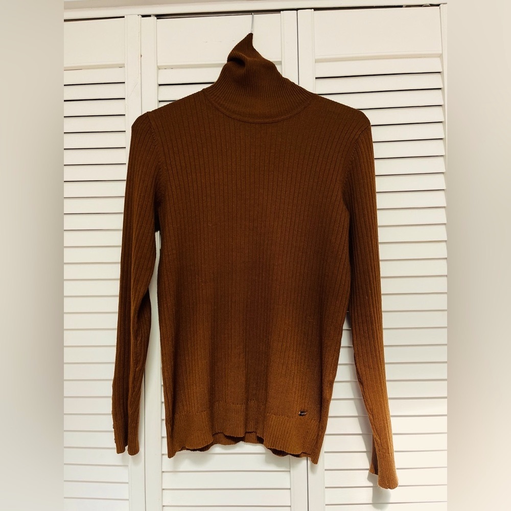 Calvin Klein Brown Turtle Neck Top